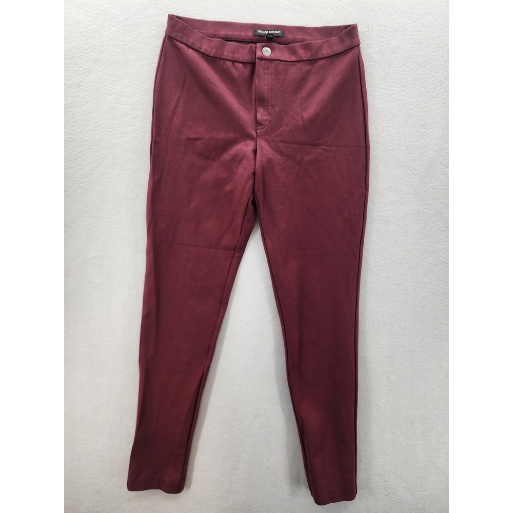 Banana Republic Burgundy Sloan Skinnyā Pants Womens 6 Maroon Stretch Trousers